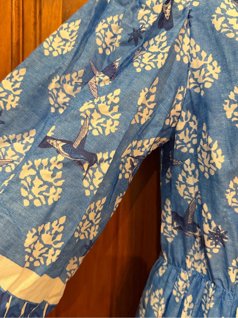 A Loves A Cobalt Blue White
Small Lined Maxi Dress Floral Hummingbird - Picture 2 of 9